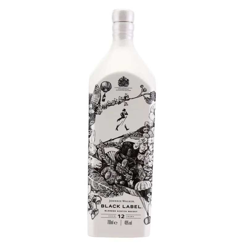 Johnnie Walker – Black Label 12 Year Old Air Ink - Bottle for Life (70cl, 40.00%)