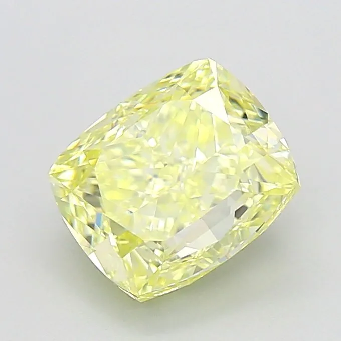 1 pcs Diamond (Natural coloured) - 2.01 ct - Cushion - Fancy Yellow - VS2 - Gemological Institute of America (GIA)