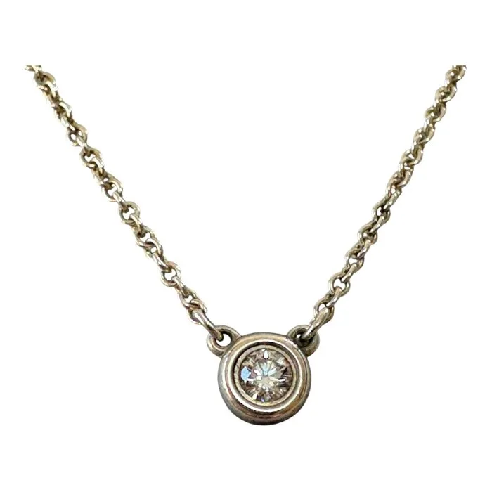 Tiffany & Co. - Necklace with pendant Silver Diamond (Natural)