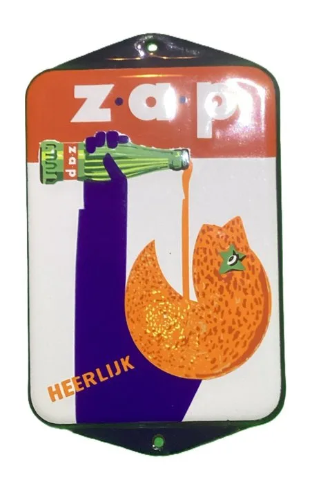 Langcat Bussum - Doorpost ZAP - Enamel sign - Enamel