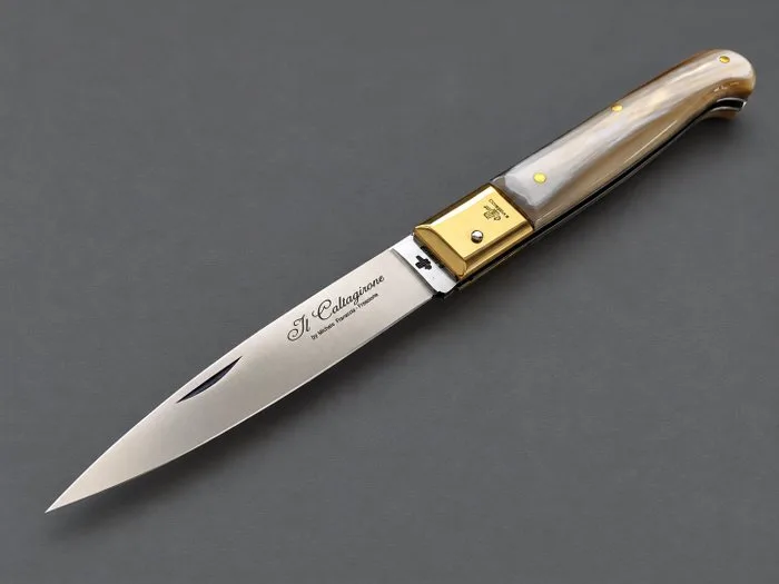 Fraraccio Fraraccio “Il Caltagirone” – 23 cm Coltello Tradizionale Siciliano dei Primi Anni 2000 in Corno - Kitchen knife - Utility knife - The Caltagirone - Steel, Horn - Italy