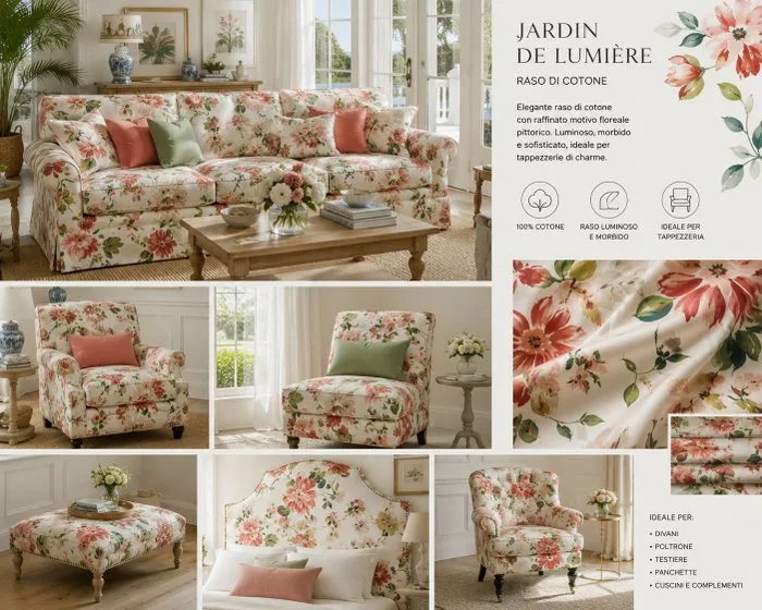 Garden of Light - cotton satin - Textile - 280 cm - 260 m