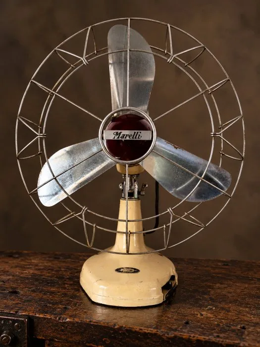Ercole Marelli Milano mod. 0.400/P – Rare Oversized Italian Industrial Workbench Fan – 1950s – Electric fan - Cast iron