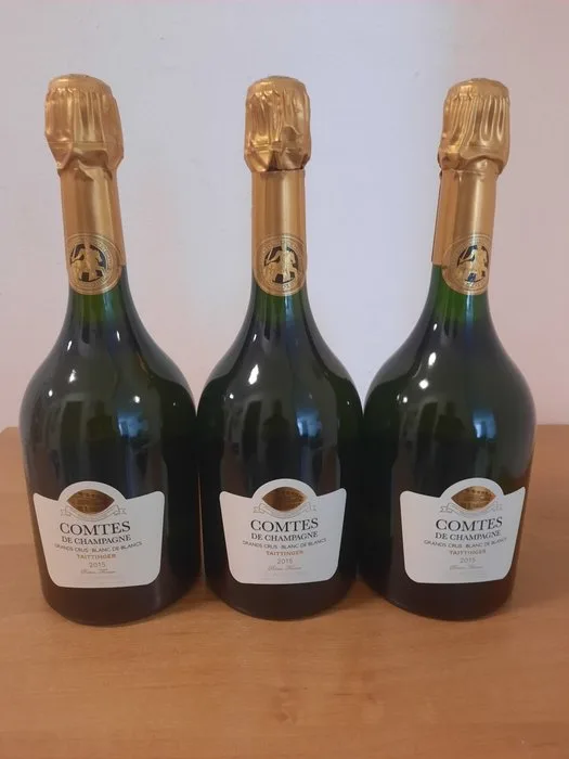 2015 Taittinger, Comtes de Champagne - Champagne Grand Cru, Blanc de Blancs - 3 Bottles (0.75L)