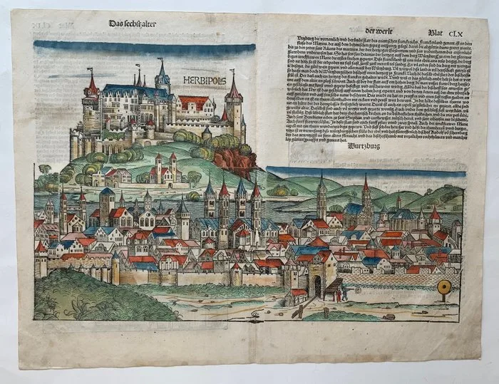 Germany and Italy - Würzburg and Ferrara; Hartmann Schedel/ Wohlgemut/ Pleydenwurff/Dürer - The Nuremberg Chronicle (Liber Chronicarum) - 1493