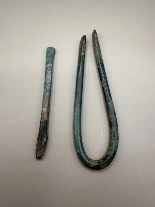 Bronze Age Bronze Chisel and Tweezers