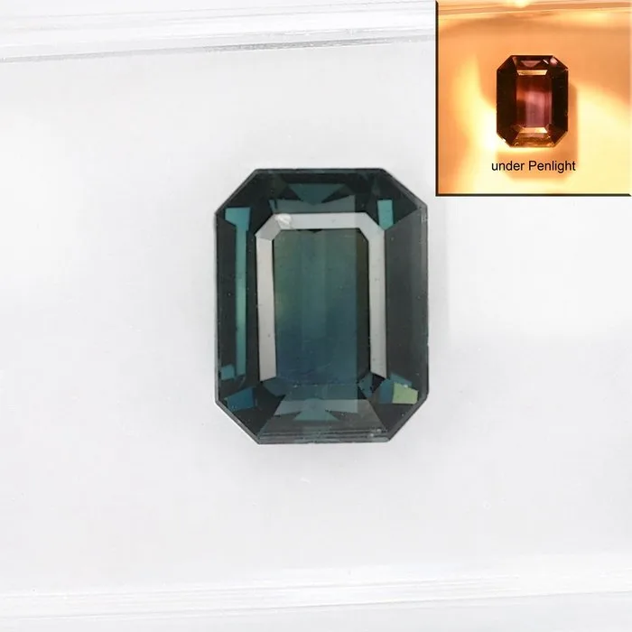 1 pcs Green, Blue, Violet Sapphire - 2.12 ct - International Gemological Institute (IGI) - Color Change