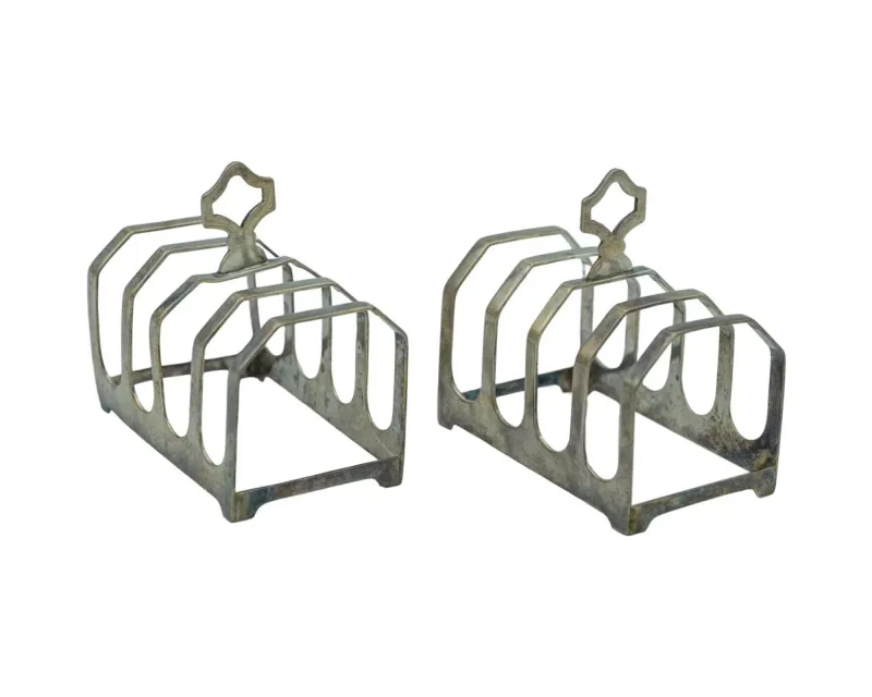 A pair of silver toast racks by Viner's Ltd