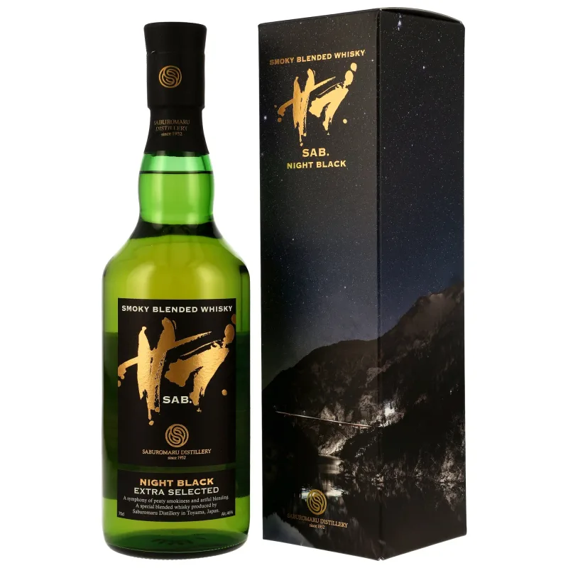 Saburomaru SAB. Night Black Smoky Blended Whisky, Extra Selected (70cl)