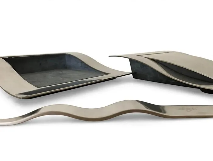 Royal Copenhagen - Steve McGugan - Desk set (3) - Wave serie - Steel (stainless)