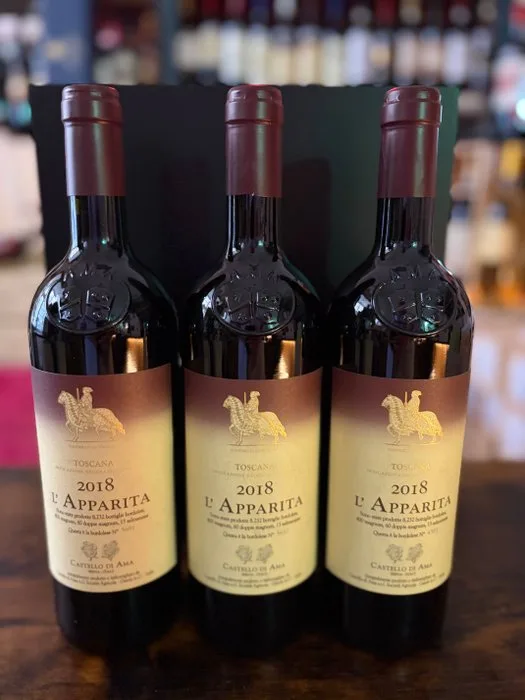 2018 Castello di Ama, L'Apparita - Tuscany IGT - 3 Bottles (0.75L)