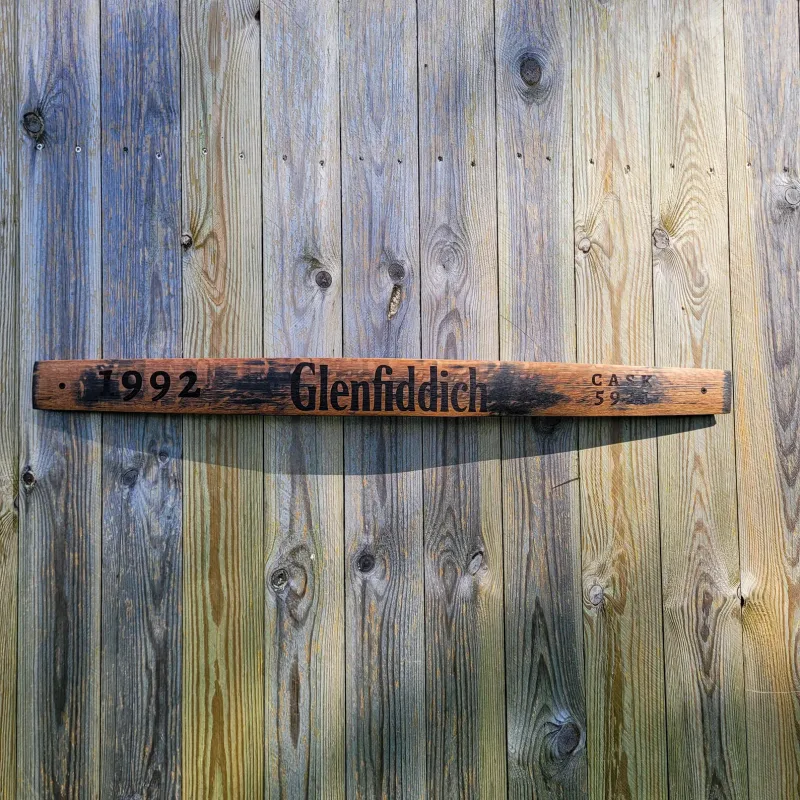 Glenfiddich 1992 Reclaimed Oak Whisky Barrel Stave Wall Art (N/A%)