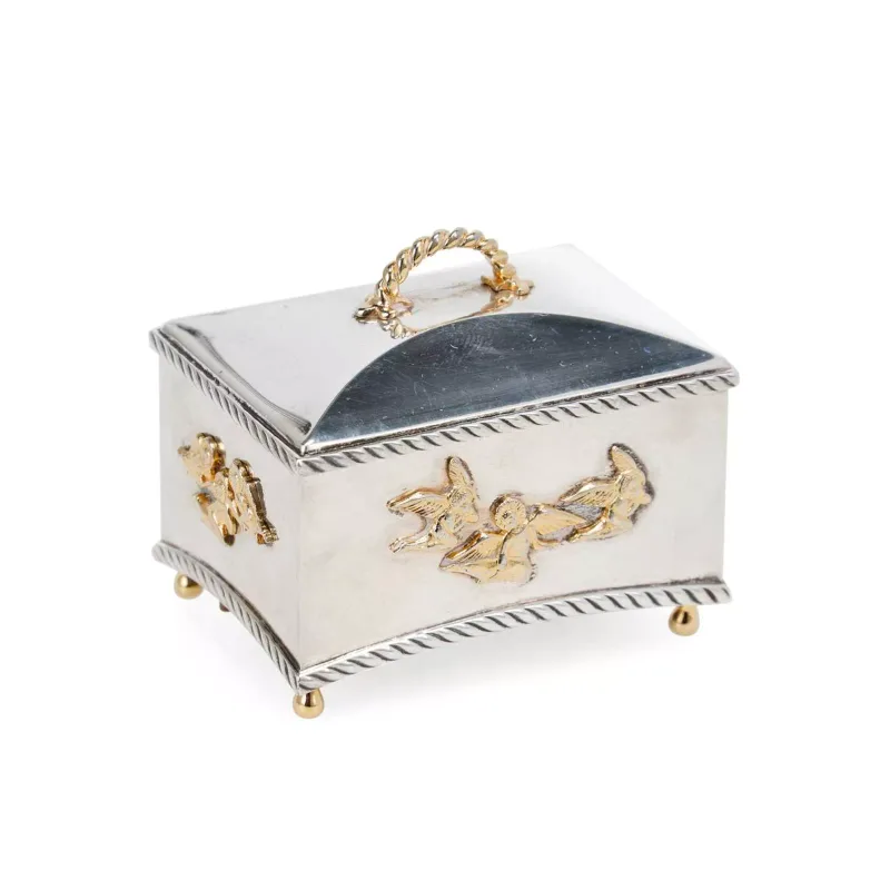 An Elizabeth II Silver Music Box by St James House Company, London 1980, limited edition no. 58/500, of rectangular form with a hinged lid
