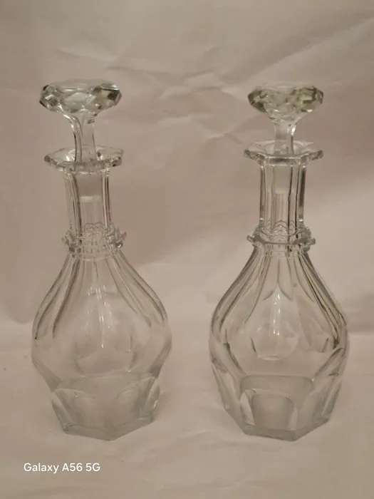 Baccarat - Decanter (2) - Harcourt 1841 - Crystal - Pair of bottles