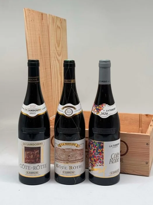 2020 E. Guigal Cote Rotie; La Turque, La Landonne & La Mouline - Côte Rotie - 3 Bottles (0.75L)