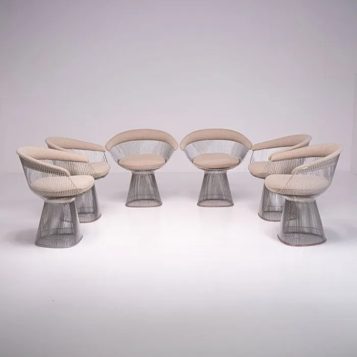 Knoll - Warren Platner - Armchair (6) - Steel, Textile