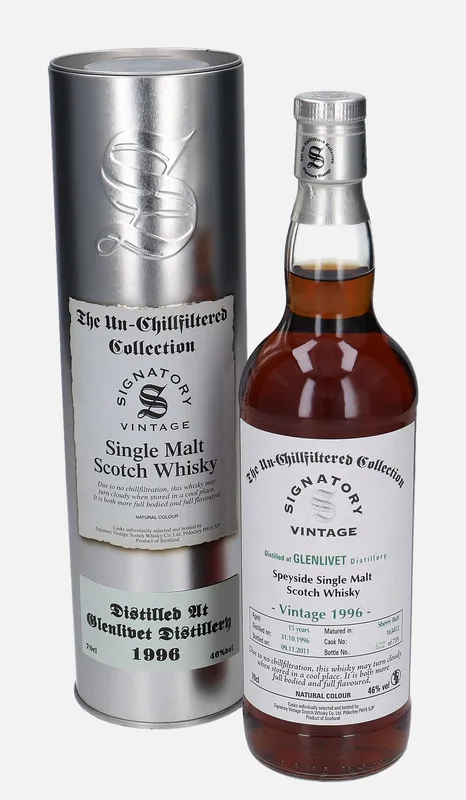 Glenlivet – 1996 15 Year Old Signatory Vintage Scotch Whisky Co. The Un-Chillfiltered Collection