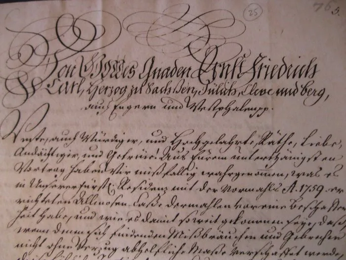 Herzog Ernst Friedrich III. von Sachsen-Hildburghausen - Handschriftlicher Brief mit Unterschrift - 1768
