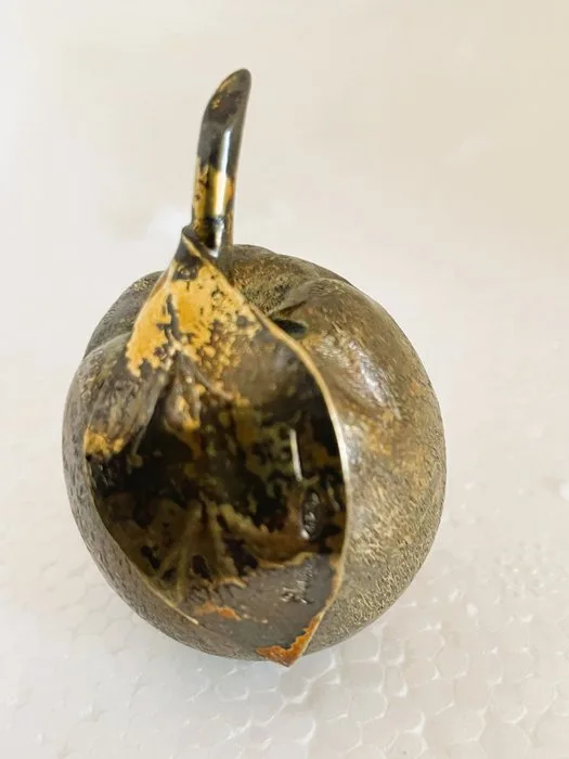 Sculpture, Bergamotto in argento vermeil - 5 cm - Silver