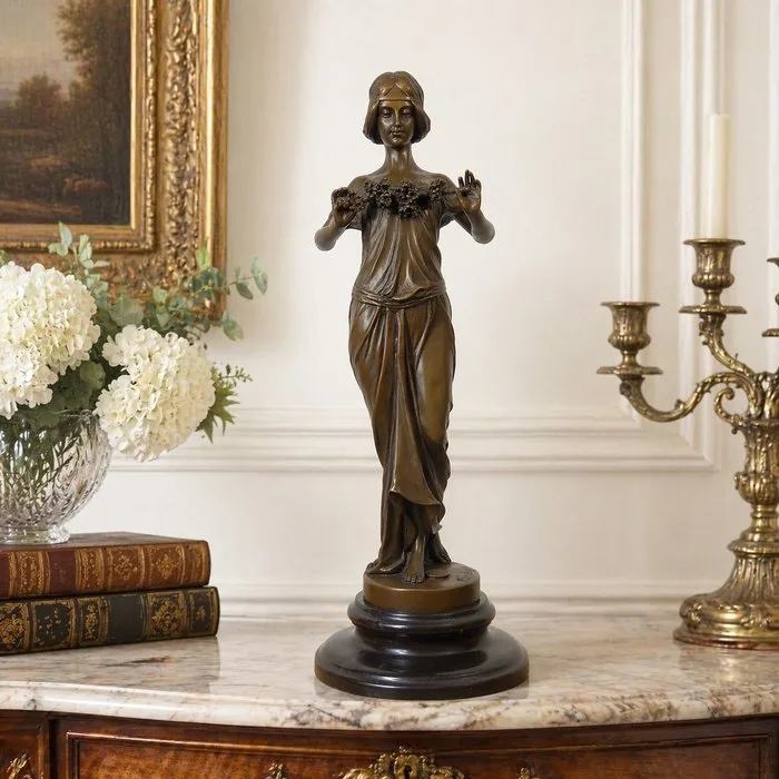 Carlo Pittaluga (1880 - 1970) after - Sculpture, "NYMPH OF THE WOODS" - 35 cm - Patinated bronze