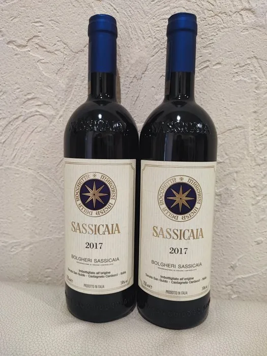 2017 Tenuta San Guido, Sassicaia - Super Tuscans - 2 Bottles (0.75L)