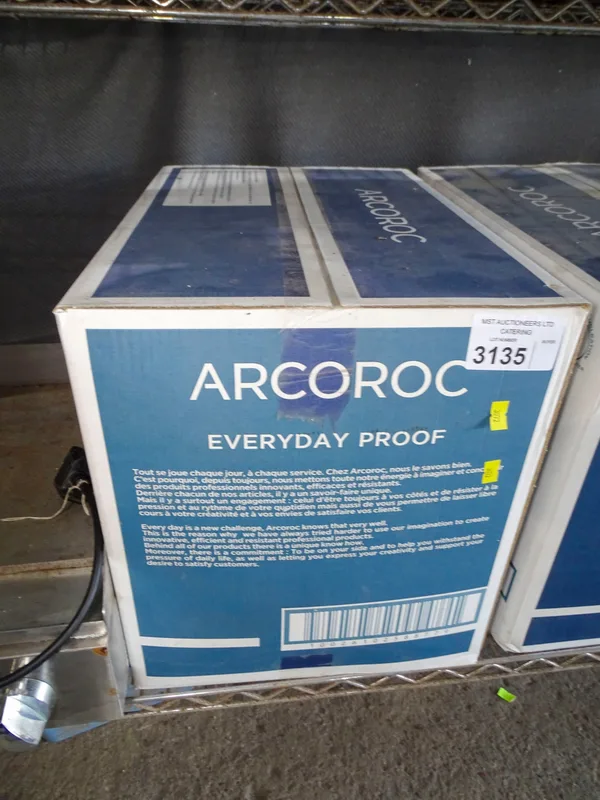 VAT A box containing 48 1pt CE stamped drinking glasses by Arcoroc