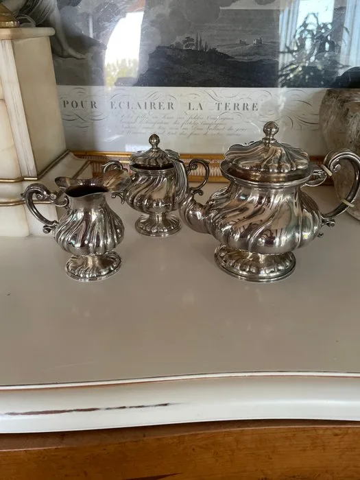 Coffee and tea service (3) -.800 silver - Silver tea service