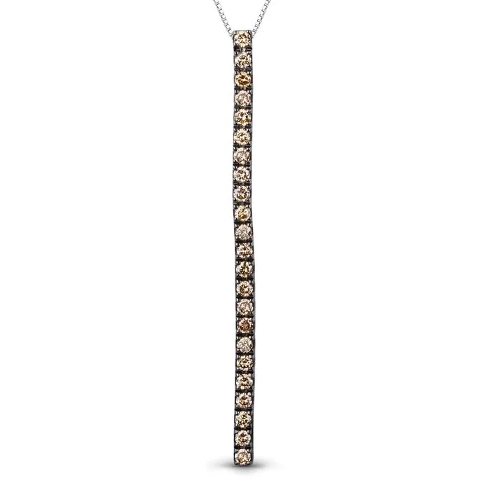 Pendant - 18 kt. White gold - 0.23ct. tw. Diamond (Natural) - Certified Gold Jewelry