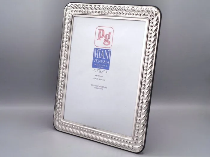 PG-Miani Argenteria - Picture frame -.925 silver - San Marco pellets 18x24