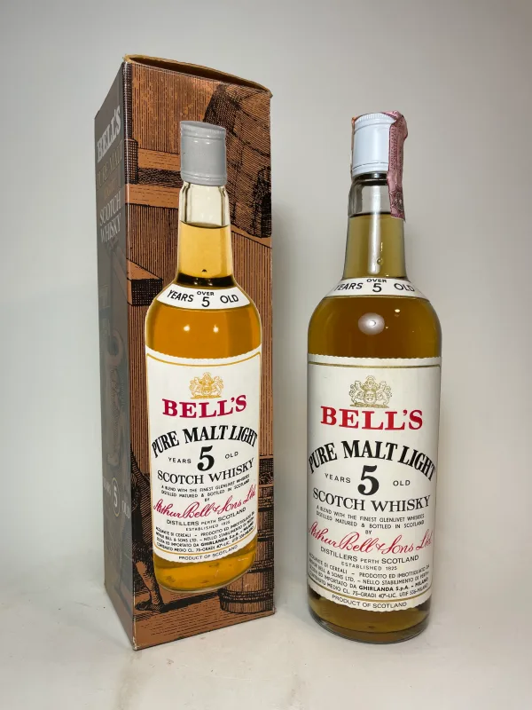 Bell's 5 Year Old Pure Malt Light Blended Scotch Whisky - 1970s (75cl, 40%)