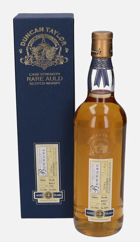 Bowmore – 1982 22 Year Old Duncan Taylor Rare Auld (70cl, 59%)