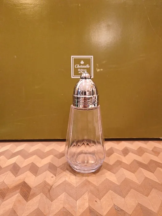 Christofle - Sugar caster - Megève - Silverplated, Glass