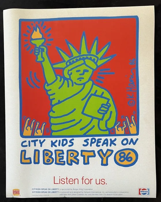 Keith Haring - City Kids Speak On Liberty 86 - 1980s