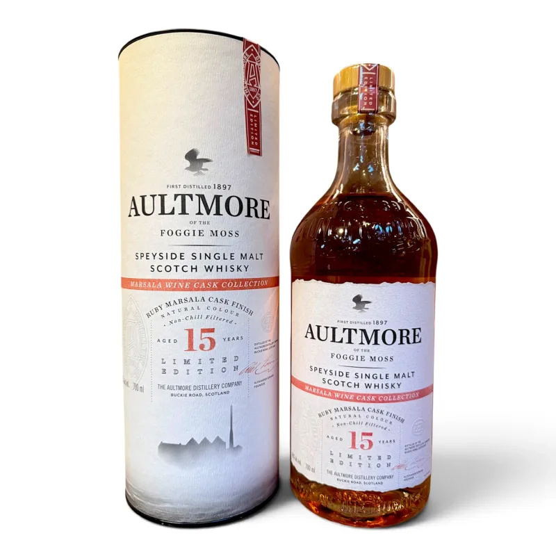 Aultmore – 15 Year Old Ruby Marsala Cask Finish Limited Edition Speyside Single Malt Scotch Whisky (2023)