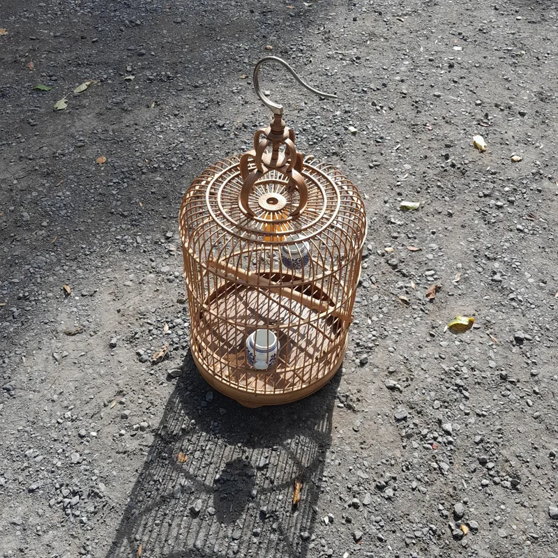 Vintage bamboo bird cage