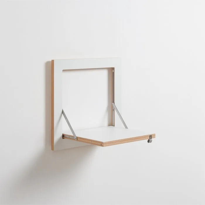 Ambivalenz - Malte Grieb - Bedside table - Fläpps Shelf 40x40-1 - White - Birch, Plywood - SECOND CHOICE