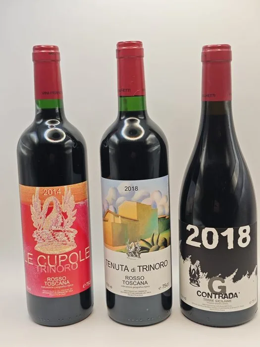 Tenuta di Trinoro: Rosso 2018, Le Cupole 2014 & 2018 Passopisciaro G - Tuscany - 3 Bottle (0.75L)