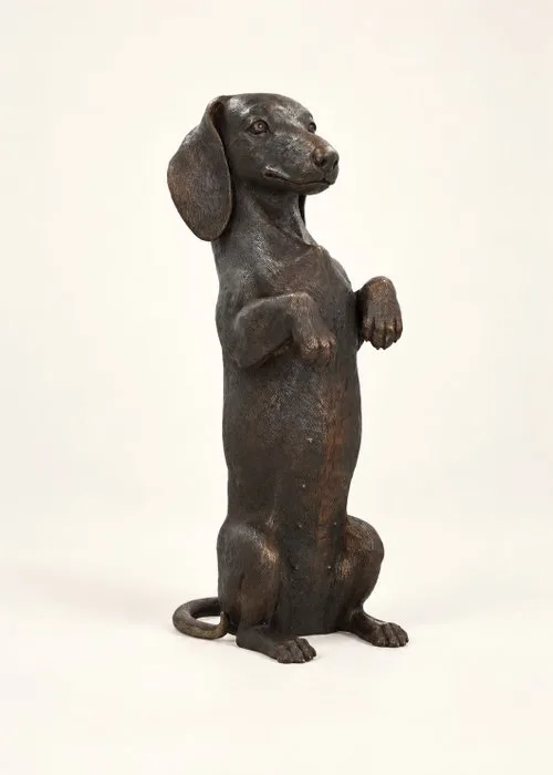 Sculpture, Standing dog - 52 cm - Bronze