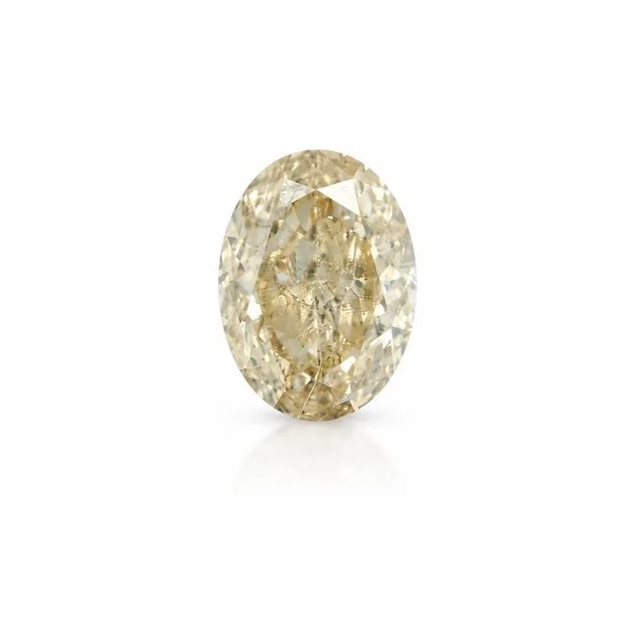 1 pcs Diamond (Natural coloured) - 0.31 ct - Round - Fancy Orangy Yellow - VVS2 - International Gemological Institute (IGI)