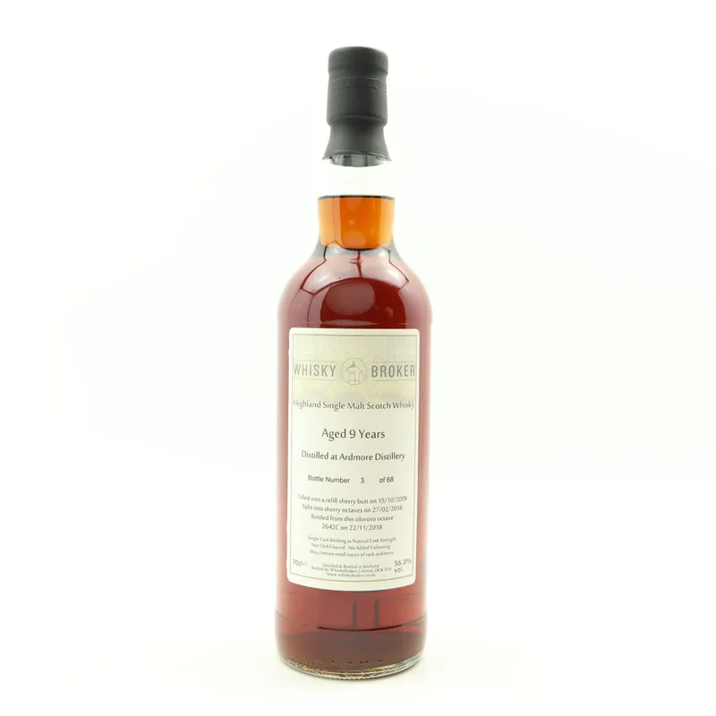 Ardmore – 2009 9 Year Old Whisky Broker (70cl, 56%)