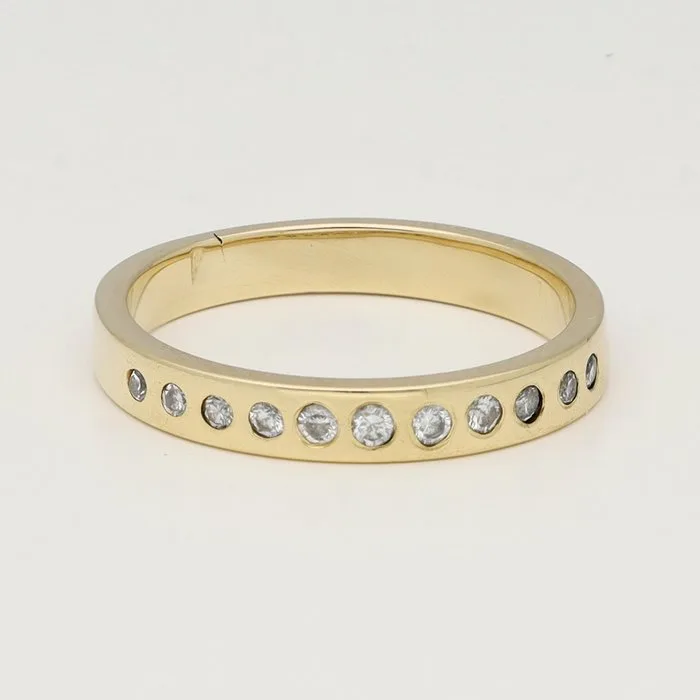 Ring - 14 kt. Yellow gold Diamond (Natural)