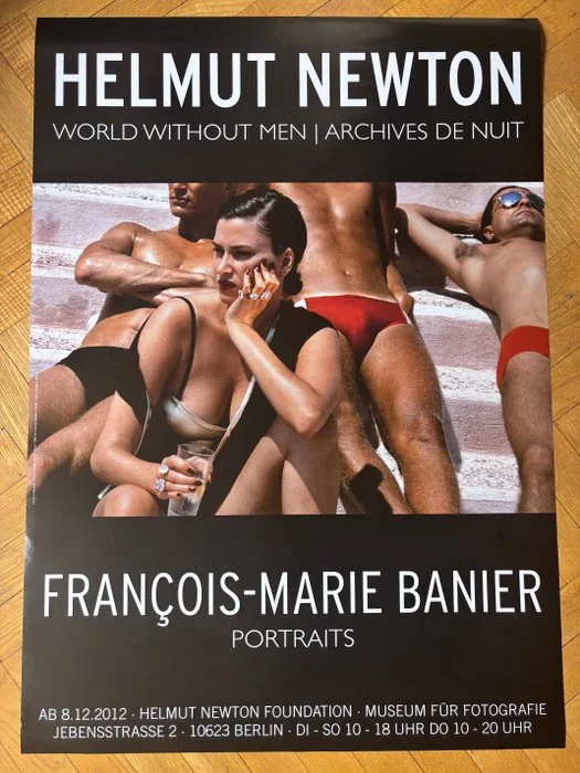 Helmut Newton | François-Marie Banier - Cartel exposición World without Men / Archives de Nuit | Portraits