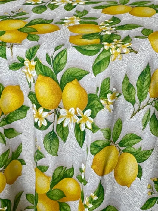 Tablecloth with a lemon blossom print for large tables. - Tablecloth - 270 cm - 180 cm