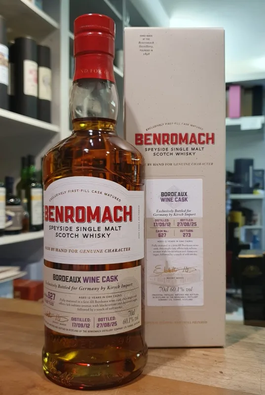 Benromach – 2012 12 Year Old 1st Fill Bordeaux Wine Cask #627 (70cl, 60.1%)