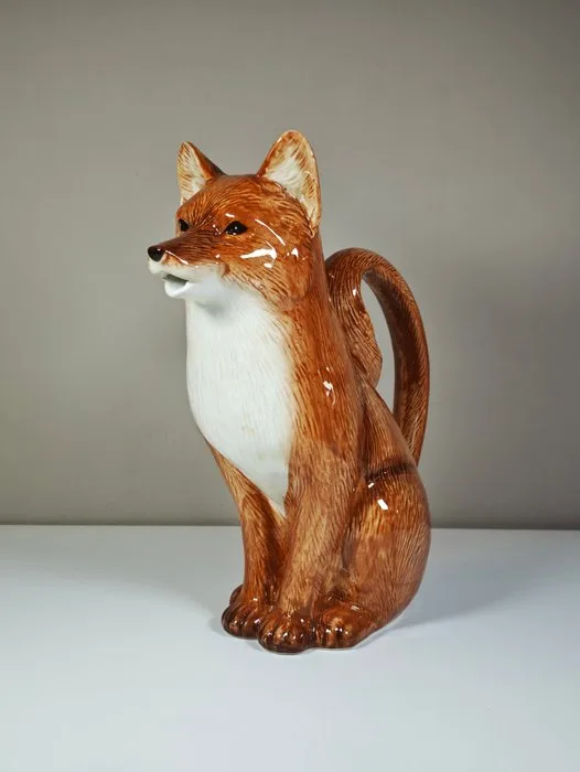 Ewer - Ceramic - Hand-painted Fox Pitcher