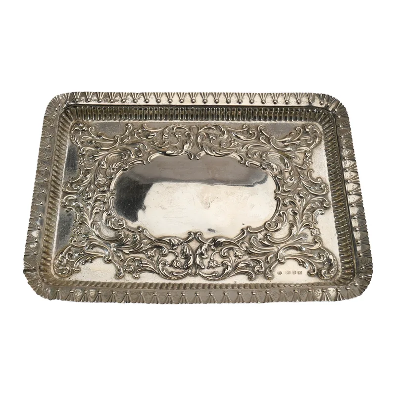 Late Victorian Silver Dressing Table Tray