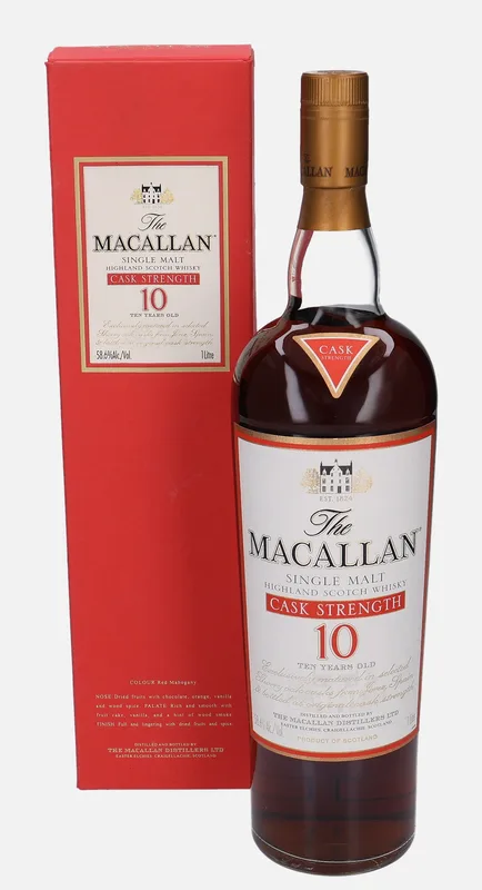 Macallan – Cask Strength 10 Year Old (1L, 58.6%)