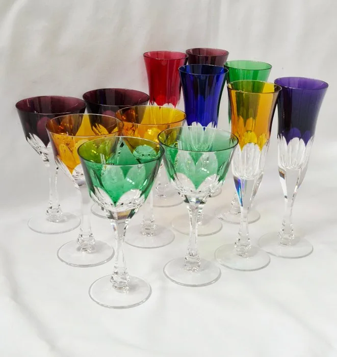 Roemerglazen - Drinking set (12) - Crystal - For Wine and Champagne