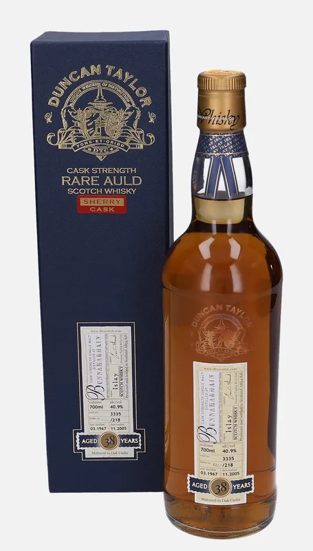 Bunnahabhain – 1967 38 Year Old Duncan Taylor Rare Auld (70cl, 40.9%)