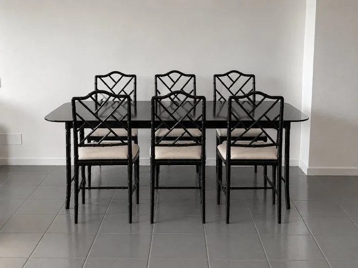 Dinner set (7) - Wood, Vidrio - Conjunto de comedor